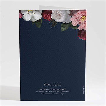 Livret de messe mariage fleurs de nuit - Dos du livret