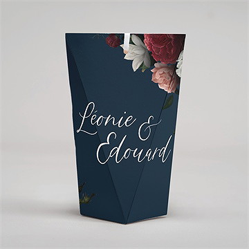 Boîte surprise mariage fleurs de nuit - Dos de la boîte