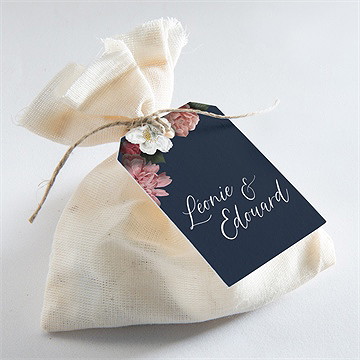 Etiquette mariage fleurs de nuit - Mise en situation