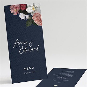 Menu mariage fleurs de nuit