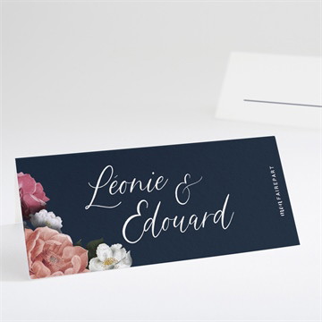 Marque-place mariage fleurs de nuit