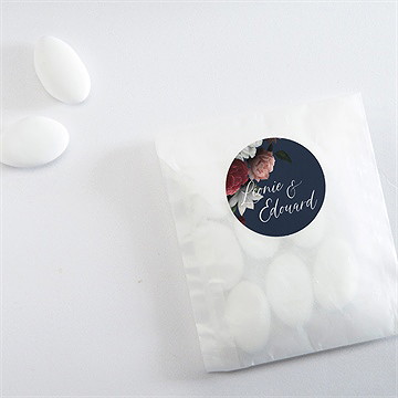 Sticker mariage fleurs de nuit - Mise en situation