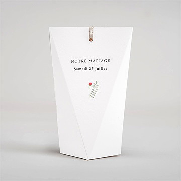 Boîte surprise mariage douceur printanière - Dos de la boîte