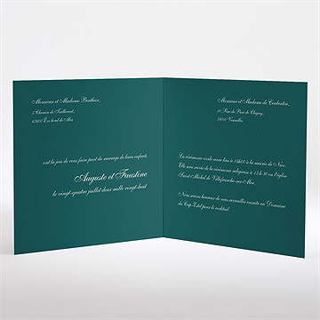 Faire-part mariage monogramme - Intérieur du faire-part