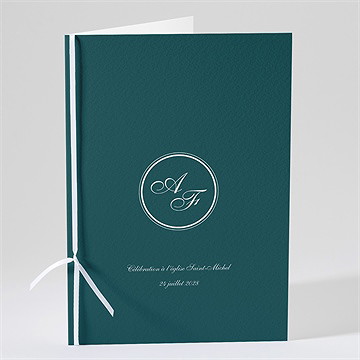 Livret de messe mariage monogramme