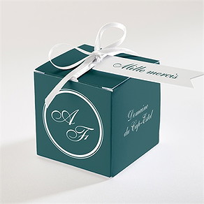 Boîte de dragées mariage monogramme
