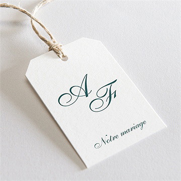 Etiquette mariage monogramme