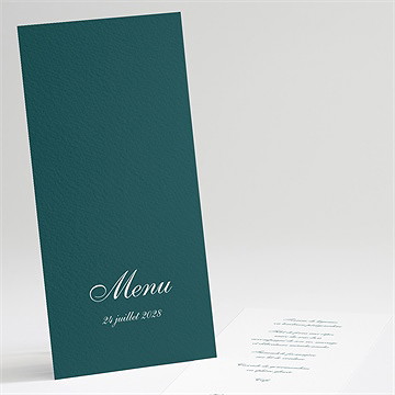 Menu mariage monogramme
