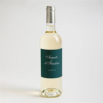 Etiquette de bouteille mariage monogramme - Mise en situation