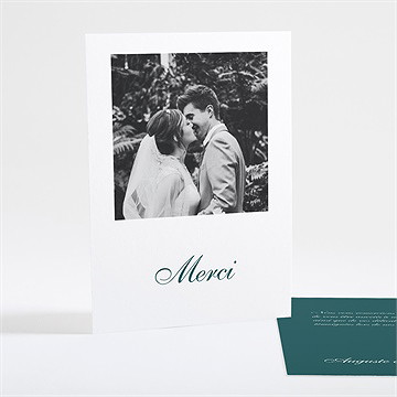 Remerciement mariage monogramme