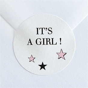 Sticker naissance super girl