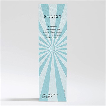 Remerciement naissance super boy - Dos du faire-part