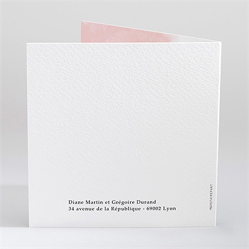 Faire-part mariage black et pastel - Dos du faire-part