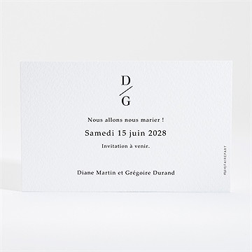 Save the Date mariage black et pastel - Dos de la carte