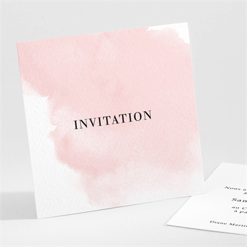 Carton d'invitation mariage black et pastel