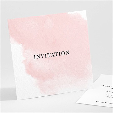 Carton d'invitation mariage black et pastel