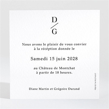 Carton d'invitation mariage black et pastel - Dos du carton