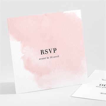 Carton réponse mariage black et pastel