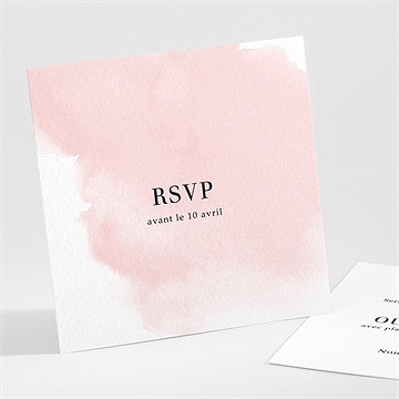 Carton réponse mariage black et pastel