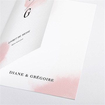 Livret de messe mariage black et pastel - Détail du livret