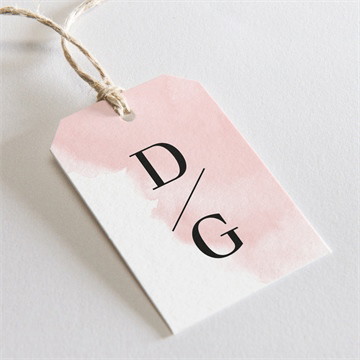 Etiquette mariage black et pastel