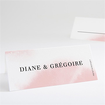 Marque-place mariage black et pastel