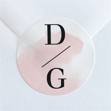 Sticker mariage black et pastel
