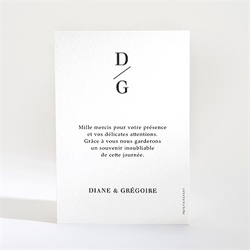 Remerciement mariage black et pastel - Dos de la carte