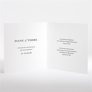 Faire-part mariage belle esquisse - Intérieur du faire-part