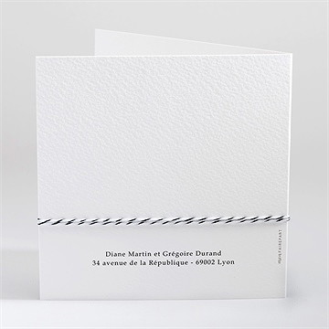 Faire-part mariage belle esquisse - Dos du faire-part