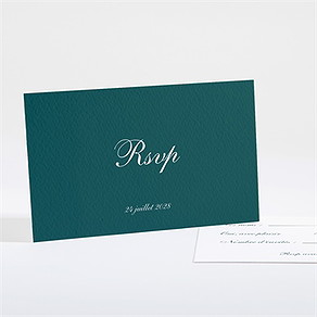 Carton réponse mariage monogramme