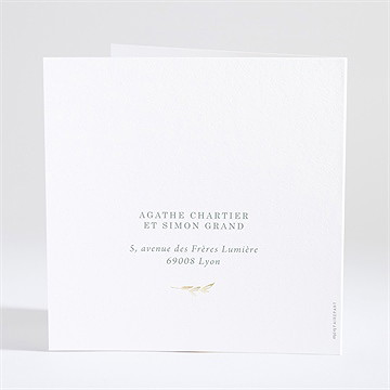 Faire-part mariage l'absolu - Dos du faire-part