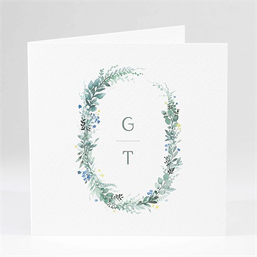 Faire-part mariage poésie d'aquarelle initiales