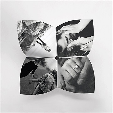 Faire-part mariage myriade - Vue du dessus