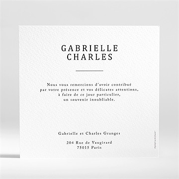 Remerciement mariage un point c'est nous - Dos de la carte