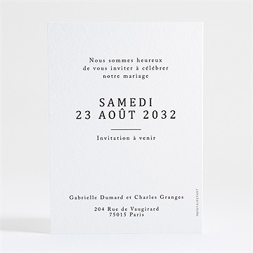 Save the Date mariage un point c'est nous - Dos de la carte