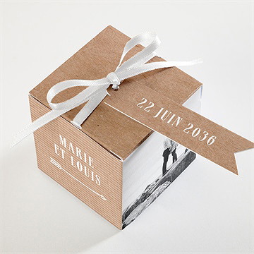 Boîte de dragées mariage myriade - Dessus de la boîte