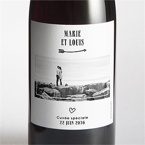 Etiquette de bouteille mariage myriade
