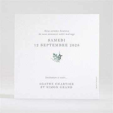 Save the Date mariage l'absolu - Dos du faire-part