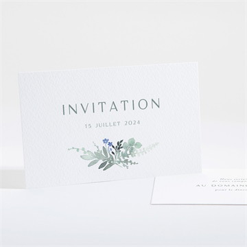 Carton d'invitation mariage poésie d'aquarelle étiquette