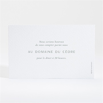 Carton d'invitation mariage poésie d'aquarelle - Dos du carton