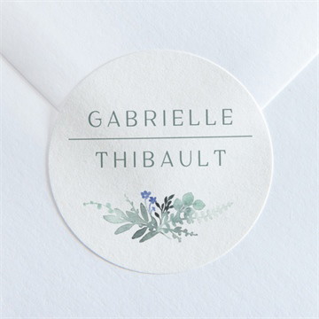 Sticker mariage poésie d'aquarelle étiquette