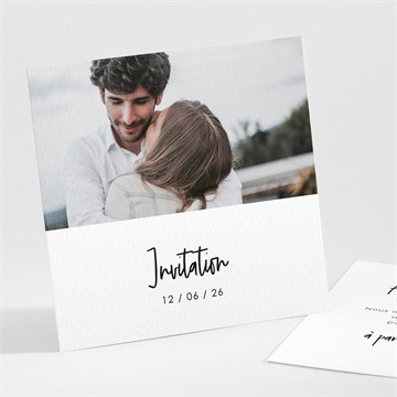 Carton d'invitation mariage juste nous
