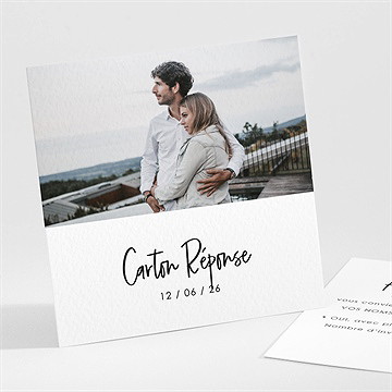 Carton réponse mariage juste nous