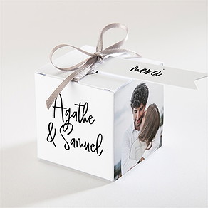 Boîte de dragées mariage juste nous