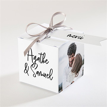 Boîte de dragées mariage juste nous