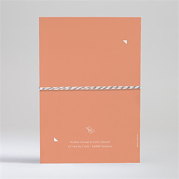 Faire-part mariage fantasques - Dos du faire-part