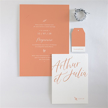 Faire-part mariage fantasques - Vue d'ensemble recto