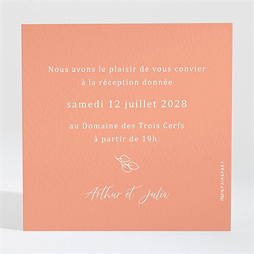 Carton d'invitation mariage fantasques - Dos du carton