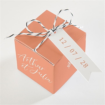 Boîte de dragées mariage fantasques - Dessus de la boîte